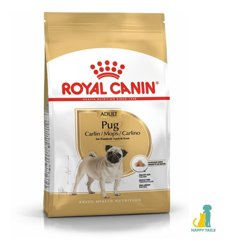 Imagen 2 de 3 de Alimento Royal Canin Breed Health Nutrition Pug para perro adulto de raza pequeña sabor mix en bolsa de 7.5 kg