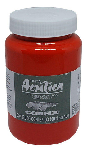 Tinta Acrilica Corfix 500ml Vermelho Francês 56