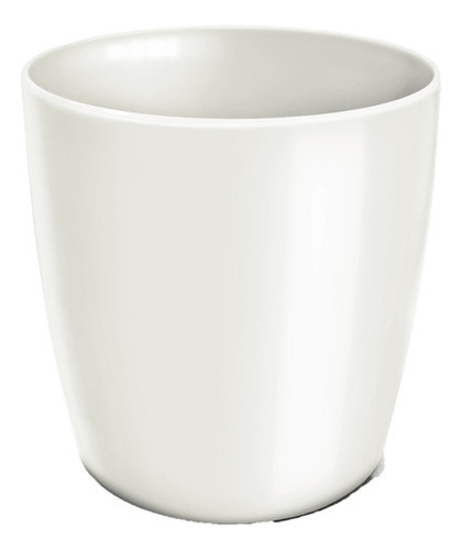 Vaso Cachepô De Plástico Elegance Redondo N 3,5 Nutriplan Cor Branco