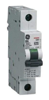 Interruptor Iec G60 1p 6a General Electric - G61c06