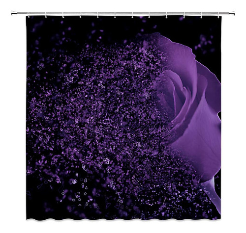 Amfd Cortina De Chuveiro Rosa Roxa Fantasia Sonho Flor MĂĄgic