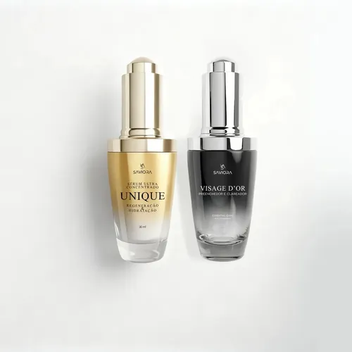 Kit Skincare Sérum Facial Visage D'or E Unique Saviora Todo Tipo ...