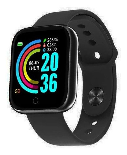 Smartwatch D20 Pro Sincronização Bluetooth Ios E Android Cor da caixa Preto Cor da pulseira Branco