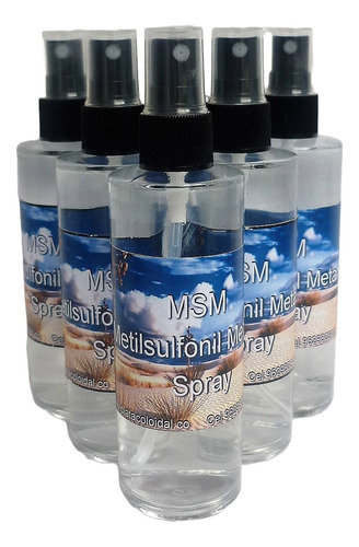 Msm Metilsulfonil Metano 110ml Spray (paquete De 6 Frascos)
