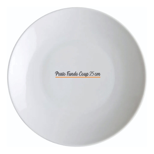 04 Prato Fundo P/ Sopa E Salada Coup 24,5 Cm Porcelana 