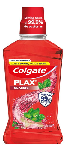 Enjuague Bucal Colgate Plax Clasico Original X 500 Ml