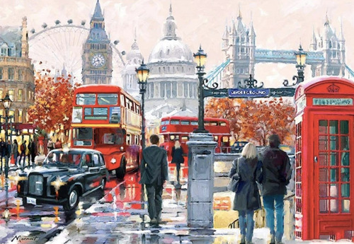 5d Pintura Por Diamantes Londres Lienzo Artistico 40 X 30 Cm