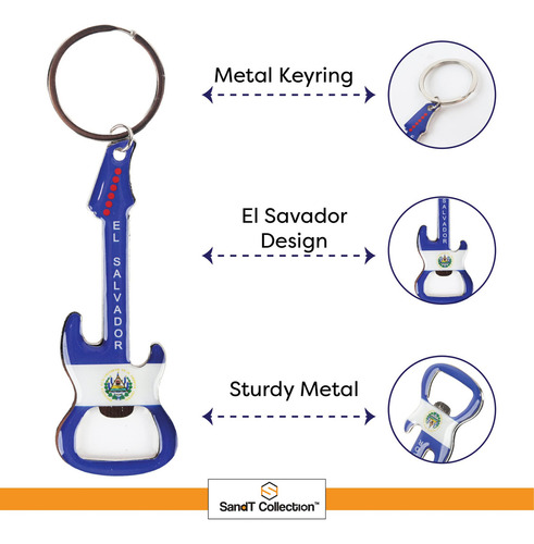 Llavero De Guitarra Multifuncional Con Abridor De Botellas