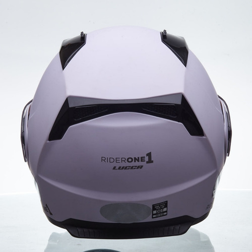 Imagem 4 de 10 de Capacete Lucca Rider One 1 Escamoteável Matt White + Nf-e
