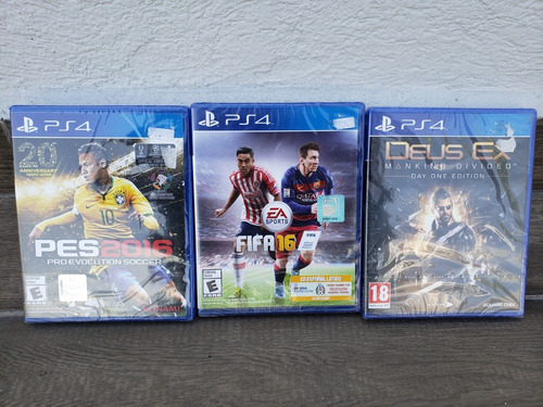 Fifa 16, Deus Ex Mankind Divided (ps4) / Totalmente Nuevos