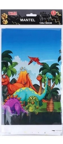 Mantel Cumpleaños Diseño De Dinosaurios Dino 108x180cm