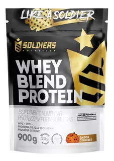 Whey Blend Protein Concent / Isolado 900g-soldiers Nutrition Sabor Cookies