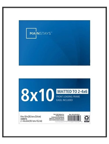 Portaretrato Marco De 2 Fotos Mainstays Para Oficina 8x10''