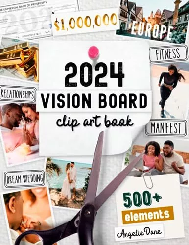  Vision Board Clip Art Book for Black Women: Create