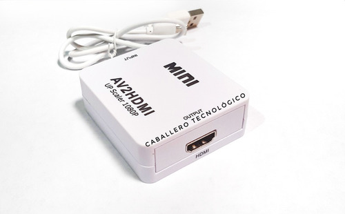 Imagen 4 de 5 de Convertidor Adaptador Señal Av Rca A Hdmi Audio Y Video