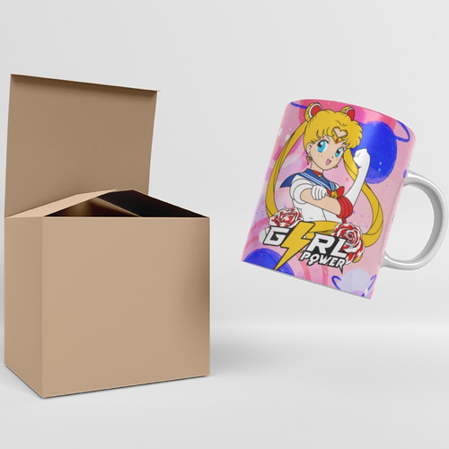 Mug Blanco De 11ioz Personalizado De Sailor Moon + Empaque