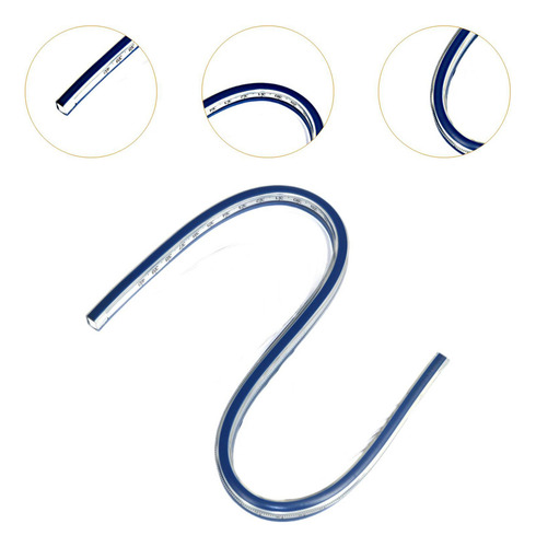 S Regla Curva Flexible, Regla Divisoria, Gráficos De 75cm