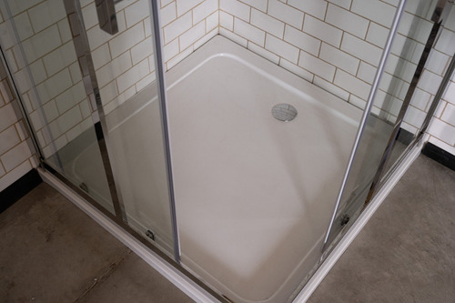 Box Ducha Rectangular Transl. Acero Inox C/ Base - Shanghai