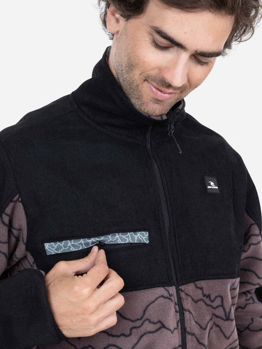 Poleron Micropolar Rouge Multicolor Hombre Rip Curl