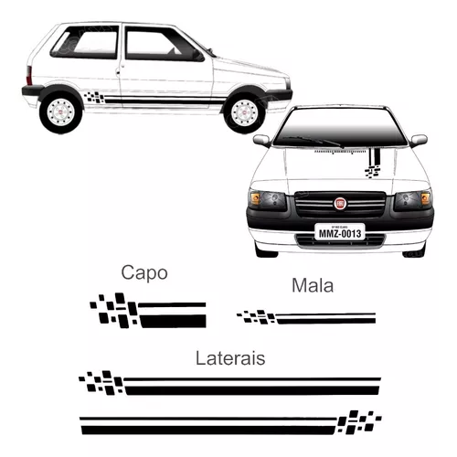 Adesivo Faixa Lateral Fiat Uno Mille Imp346