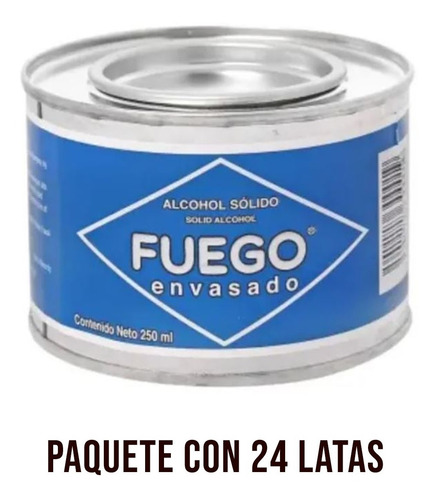 Imagen 1 de 3 de Alcohol Sólido 24 Pzas De 250 Ml