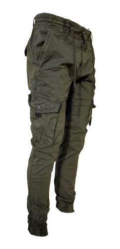 Pantalon Cargo Babucha Slim Hombre Elastizado Moda Chupin 