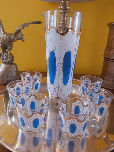 Antiguos Juego Vasos Vintage Videcor Maravillosos