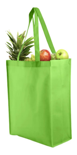 235 Bolsas Reutiliza Verde Limon Personalizadas 34x38x15