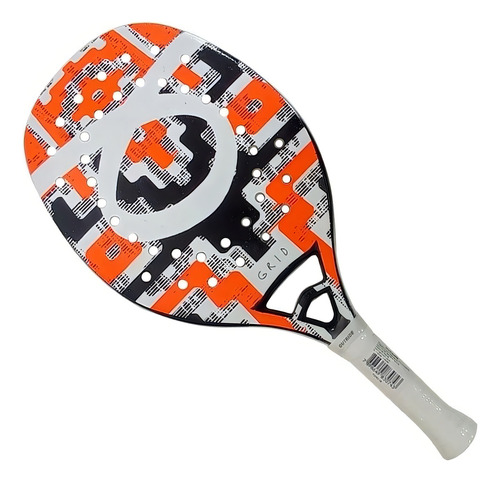 Raquete Beach Tennis Outride Grid 2021 Carbono + Capa Cor Laranja/Preto