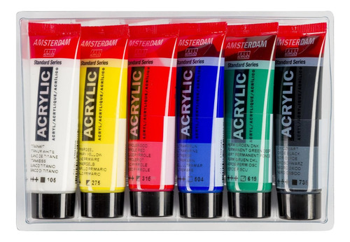 Acrílico Amsterdam Pack 6 Colores 20ml Selección General