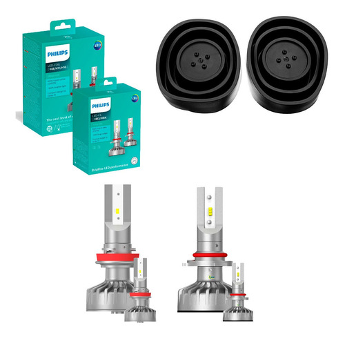Kit Super Led Philips Hb3 + H11 Cruze Ltz 18 + Tampa Vedação