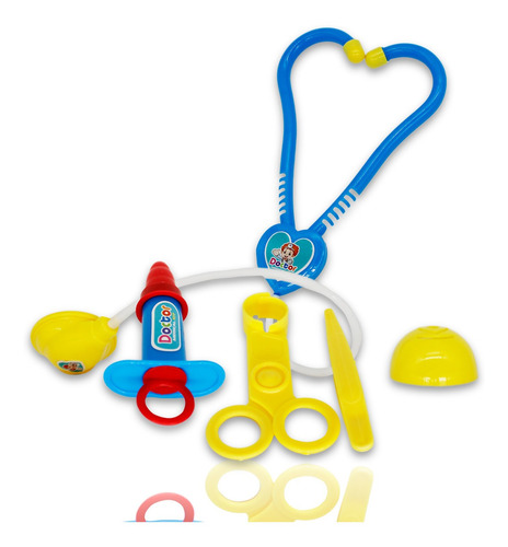 Imagem 1 de 7 de Brinquedo Kit Medico Infantil Seringa Mascara Alicate Pinça