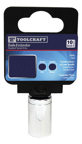 Copa Estándar 11/16'' De 6 Puntas Toolcraft Mando 1/2''