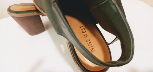 Botinetas Nine West - 36 - Cuero Verde Musgo Impecables