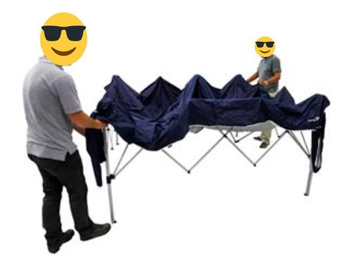 Imagem 4 de 10 de Tenda Gazebo Dobrável Sanfonada 3 X 3 M Azul