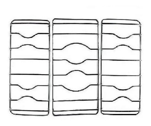 Kit 3 Grelhas Trempe Grade Fogão Continental Novita 5 Bocas