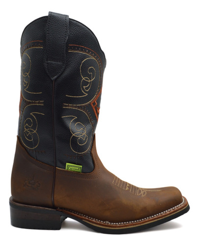 Bota Vaquera Rodeo De Hombre 100% Piel Calidad Premium