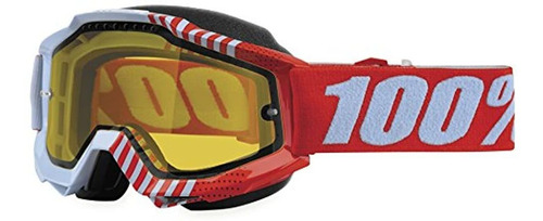 Gafas De Nieve Marca 100% Accuri  Color Rojo-amarillo