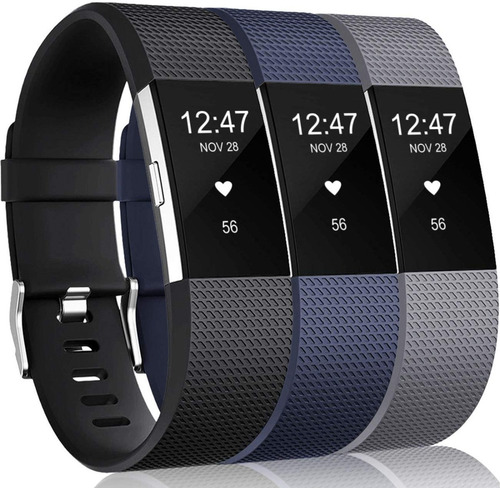 Imagen 9 de 10 de Mallas De Reloj Fitbit Charge 2 Hr / 3 Unidades / Talle L
