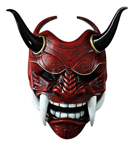 Disfraz De Cosplay De Terror Con Máscara De Guerrero Japonés