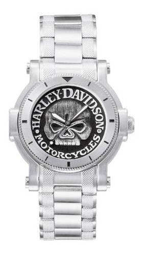 Harley-davidson Bulova Mens Reloj Cráneo Calavera 76 A11