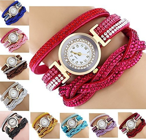 Cdybox Fashion Rhinestone Watch Twine Pulsera Mujeres Luxury