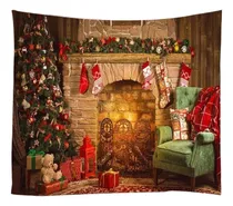 Comprar Tapiz De Navidad, Navidad Feliz Christams Árbol De Ladrillo