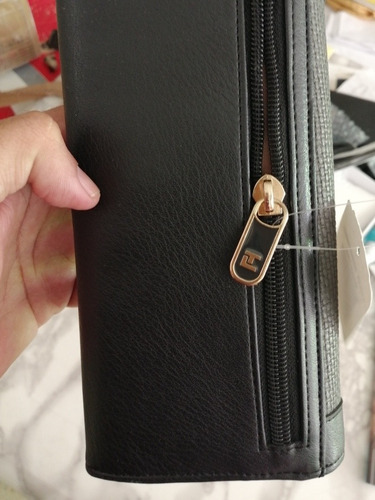 Cartera Dama Ted Lapidus Negro Gris Amplia Elegante Casual