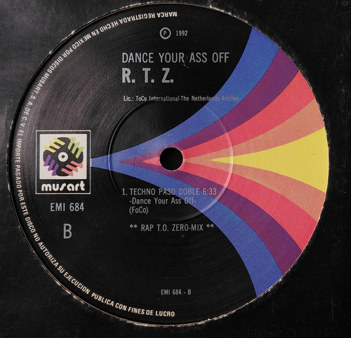 R.t.z. Dance Your Ass Off (rap To Zero-mix) (Usado)