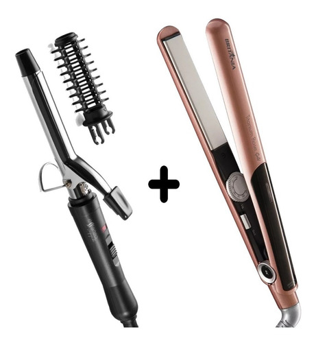 Imagem 1 de 9 de Chapinha De Cabelo Britânia Nano Titanium 220°c + Modelador