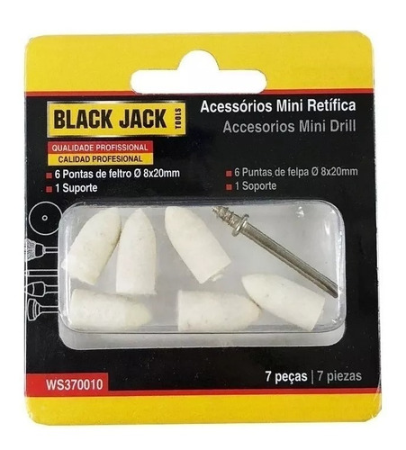 Accesorio Mini Drill 6 Puntas Felpa Sop Blackjack Ws370010