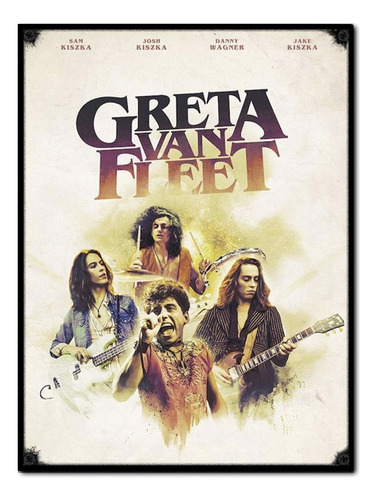 #1471 - Cuadro Vintage 30 X 40 - Greta Van Fleet Rock Poster