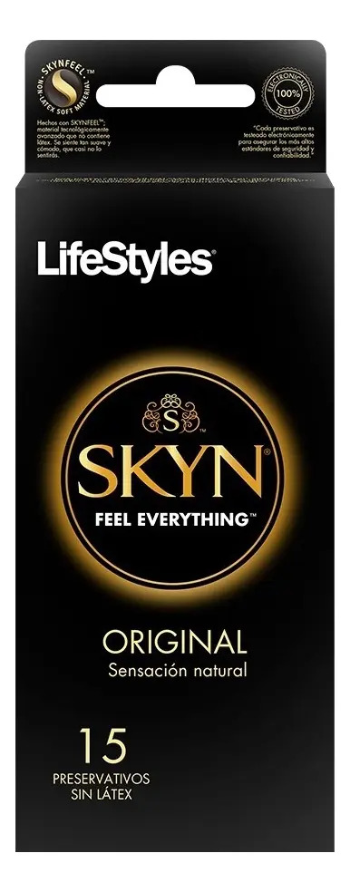 Preservativo Lifestyles Skyn Original De 15 Unidades