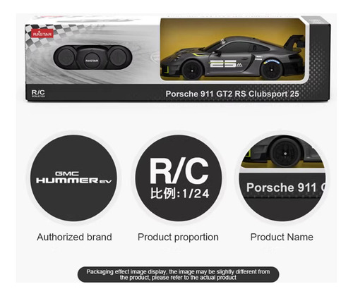Carro Rastar Porsche 911 Gt2 Rs Clubsport 25 Rc Em Escala